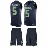 Men's Nike Seattle Seahawks #5 Alex McGough Limited Steel Blue Tank Top Suit NFL Jersey