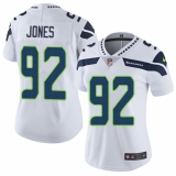 Women's Nike Seattle Seahawks #92 Nazair Jones White Vapor Untouchable Limited Player NFL Jersey