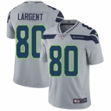 Men's Nike Seattle Seahawks #80 Steve Largent Grey Alternate Vapor Untouchable Limited Player NFL Jersey