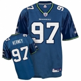 Reebok Seattle Seahawks #97 Patrick Kerney Steel Blue Replica Throwback NFL Jersey