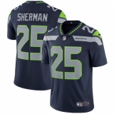 Men's Nike Seattle Seahawks #25 Richard Sherman Steel Blue Team Color Vapor Untouchable Limited Player NFL Jersey