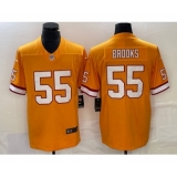 Men's Nike Tampa Bay Buccaneers #55 Derrick Brooks Yellow Limited Stitched Throwback Jersey
