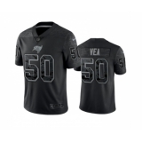 Men's Tampa Bay Buccaneers #50 Vita Vea Black Reflective Limited Stitched Jersey