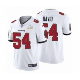 Men's Tampa Bay Buccaneers #54 Lavonte David White 2021 Super Bowl LV Jersey
