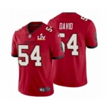 Men's Tampa Bay Buccaneers #54 Lavonte David Red 2021 Super Bowl LV Jersey