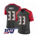 Youth Tampa Bay Buccaneers #33 Carlton Davis Limited Gray Inverted Legend 100th Season Football Jersey