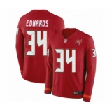 Men's Tampa Bay Buccaneers #34 Mike Edwards Limited Red Therma Long Sleeve Football Jersey
