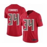 Men's Tampa Bay Buccaneers #34 Mike Edwards Limited Red Rush Vapor Untouchable Football Jersey