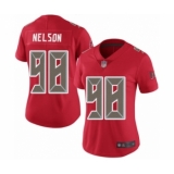 Women's Tampa Bay Buccaneers #98 Anthony Nelson Limited Red Rush Vapor Untouchable Football Jersey