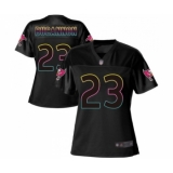 Women's Tampa Bay Buccaneers #23 Deone Bucannon Game Black Fashion Football Jersey