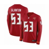 Men's Nike Tampa Bay Buccaneers #53 Adarius Glanton Limited Red Therma Long Sleeve NFL Jersey