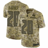 Men's Nike Tampa Bay Buccaneers #20 Ronde Barber Limited Camo 2018 Salute to Service NFL Jersey