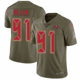 Men's Nike Tampa Bay Buccaneers #91 Beau Allen Limited Olive Camo 2017 Salute to Service NFL Jersey