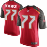 Men's Nike Tampa Bay Buccaneers #77 Caleb Benenoch Game Red Team Color NFL Jersey