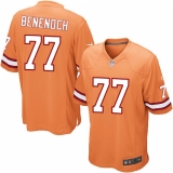 Men's Nike Tampa Bay Buccaneers #77 Caleb Benenoch Game Orange Glaze Alternate NFL Jersey