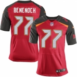 Men's Nike Tampa Bay Buccaneers #77 Caleb Benenoch Elite Red Team Color NFL Jersey