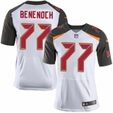 Men's Nike Tampa Bay Buccaneers #77 Caleb Benenoch Elite White NFL Jersey