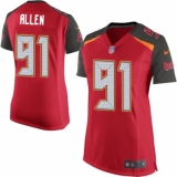 Women Nike Tampa Bay Buccaneers #91 Beau Allen Game Red Team Color NFL Jersey
