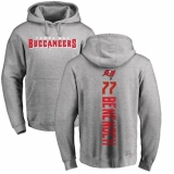 NFL Nike Tampa Bay Buccaneers #77 Caleb Benenoch Ash Backer Pullover Hoodie