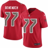 Youth Nike Tampa Bay Buccaneers #77 Caleb Benenoch Limited Red Rush Vapor Untouchable NFL Jersey