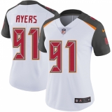 Women's Nike Tampa Bay Buccaneers #91 Robert Ayers White Vapor Untouchable Limited Player NFL Jersey