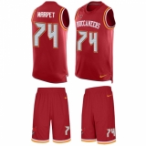 Men's Nike Tampa Bay Buccaneers #74 Ali Marpet Limited Red Tank Top Suit NFL Jersey