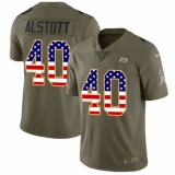 Youth Nike Tampa Bay Buccaneers #40 Mike Alstott Limited Olive/USA Flag 2017 Salute to Service NFL Jersey