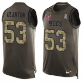 Men's Nike Tampa Bay Buccaneers #53 Adarius Glanton Limited Green Salute to Service Tank Top NFL Jersey