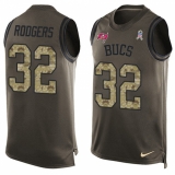 Men's Nike Tampa Bay Buccaneers #32 Jacquizz Rodgers Limited Green Salute to Service Tank Top NFL Jersey