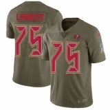 Men's Nike Tampa Bay Buccaneers #75 Davonte Lambert Limited Olive 2017 Salute to Service NFL Jersey