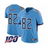 Men's Tennessee Titans #82 Delanie Walker Light Blue Alternate Vapor Untouchable Limited Player 100th Season Football Jersey