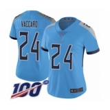 Women's Tennessee Titans #24 Kenny Vaccaro Light Blue Alternate Vapor Untouchable Limited Player 100th Season Football Jersey