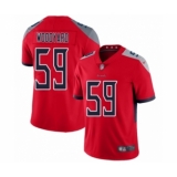 Youth Tennessee Titans #59 Wesley Woodyard Limited Red Inverted Legend Football Jersey