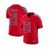 Youth Tennessee Titans #21 Malcolm Butler Limited Red Inverted Legend Football Jersey