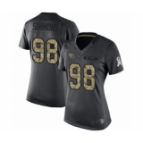 Women's Tennessee Titans #98 Jeffery Simmons Limited Black 2016 Salute to Service Football Jersey