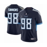 Men's Tennessee Titans #98 Jeffery Simmons Navy Blue Team Color Vapor Untouchable Limited Player Football Jersey