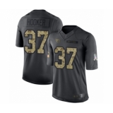 Men's Tennessee Titans #37 Amani Hooker Limited Black 2016 Salute to Service Football Jersey