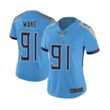 Women's Tennessee Titans #91 Cameron Wake Light Blue Alternate Vapor Untouchable Limited Player Football Jersey
