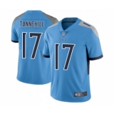 Youth Tennessee Titans #17 Ryan Tannehill Light Blue Alternate Vapor Untouchable Limited Player Football Jersey