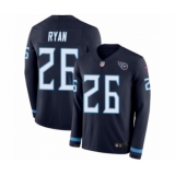 Men's Nike Tennessee Titans #26 Logan Ryan Limited Navy Blue Therma Long Sleeve NFL Jersey
