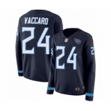 Women's Nike Tennessee Titans #24 Kenny Vaccaro Limited Navy Blue Therma Long Sleeve NFL Jersey
