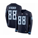 Youth Nike Tennessee Titans #88 Luke Stocker Limited Navy Blue Therma Long Sleeve NFL Jersey