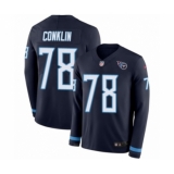 Youth Nike Tennessee Titans #78 Jack Conklin Limited Navy Blue Therma Long Sleeve NFL Jersey