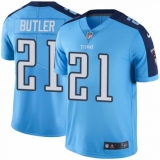 Men's Nike Tennessee Titans #21 Malcolm Butler Limited Light Blue Rush Vapor Untouchable NFL Jersey