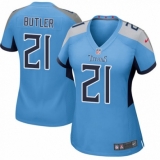 Women's Nike Tennessee Titans #21 Malcolm Butler Game Light Blue Alternate NFL Jersey