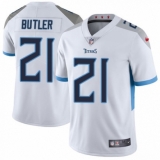 Men's Nike Tennessee Titans #21 Malcolm Butler White Vapor Untouchable Limited Player NFL Jersey