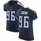 Men's Nike Tennessee Titans #96 Bennie Logan Navy Blue Team Color Vapor Untouchable Elite Player NFL Jersey