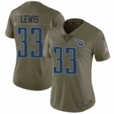 Women's Nike Tennessee Titans #33 Dion Lewis Limited Olive 2017 Salute to Service NFL Jersey