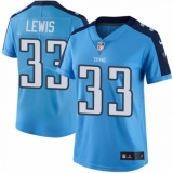 Women's Nike Tennessee Titans #33 Dion Lewis Limited Light Blue Rush Vapor Untouchable NFL Jersey