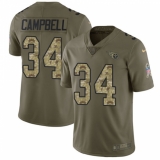 Men's Nike Tennessee Titans #34 Earl Campbell Limited Olive/Camo 2017 Salute to Service NFL Jersey